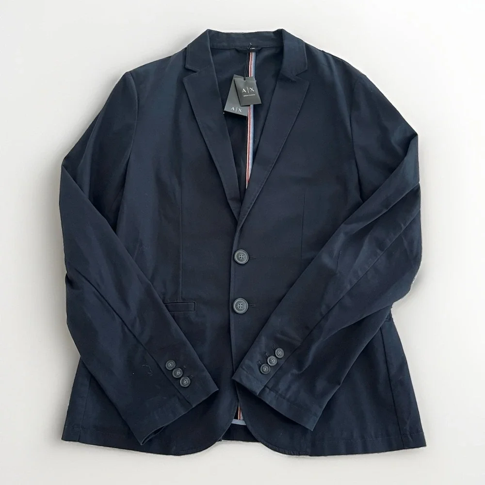 New Armani Exchange Men's Blue Blazer, Suit Jacket, Size 40